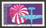 Stamps Germany -  asociación deportiva y técnica GST de la R.D.A., paracaidismo y acrobacia aérea