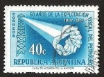 Sellos de America - Argentina -  50 AÑOS DE LA EXPLOTACION FISICA DEL PETROLEO