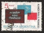 Sellos de America - Argentina -  ALIANZA PARA EL PROGRESO - MAESTROS PARA AMERICA