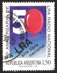 Sellos de America - Argentina -  50 ANIVERSARIO DE LRA RADIO NACIONAL