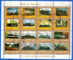 Stamps United Arab Emirates -  EMIRATOS ARABES Hojita Unn al Qiwain Locomotoras 1