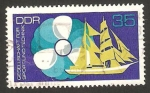 Stamps Germany -  asociación deportiva y técnica GST de la R.D.A., hélice y velero