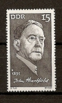 Stamps Germany -  Personalidades / John Heartfield / DDR