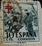 Stamps : Europe : Spain :  Pro Tuberculosos. Cruz de Lorena