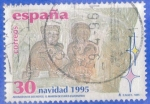 Stamps Spain -  1995 ESPANA (E3402) Navidad - Adoracion de los Reyes Capitel de S M de Elines Cantabria 30p 