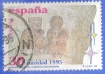 Stamps Spain -  1995 ESPANA (E3402) Navidad - Adoracion de los Reyes Capitel de S M de Elines Cantabria 30p 2 INT 