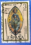 Stamps Spain -  1975 ESPANA (E2300) Navidad - La Virgen y el Nino en el Retablo del Santuario de San Miguel en Navar