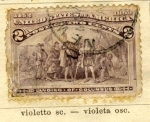 Stamps United States -  Landing of columbus