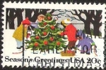 Stamps United States -  SEASONS GREATINGS USA