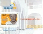 Stamps Spain -  ESPAÑA 2006 4274 Sello ** HB Expo Mundial Filatelia Museo Picasso de Malaga, retrato del Pintor 