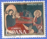 Stamps Spain -  1971 ESPANA (E2061) Navidad - Fragmento del altar de Avia 2p 1
