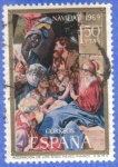 Stamps : Europe : Spain :  1969 ESPANA (E1944) Navidad - Adoracion de los Reyes Magos 1.5p2 INT