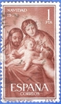 Stamps Spain -  1959 ESPANA (E1253) La Sagrada Familia de Goya 1p