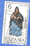 Stamps Spain -  ESPANA 1970 (E1951) Trajes tipicos espanoles - Sahara 6p 2