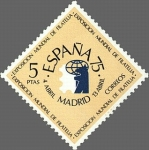 Stamps : Europe : Spain :  EXPOSICION MUNDIAL DE FILATERIA ESPAÑA 75 Y AÑO INTERNACIONAL DE LA FILATERIA JUVENIL