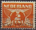 Stamps Netherlands -  Holanda 1924-26 Scott 168 Sello Gull Gaviota 2 usado Netherland 