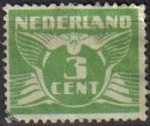 Sellos de Europa - Holanda -  Holanda 1924-26 Scott 170 Sello Gull Gaviota 3 usado Netherland 