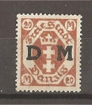 Stamps Germany -  Dantzig - DM - Servicio