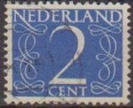 Stamps Netherlands -  Holanda 1946-57 Scott 283 Sello Serie Numeros usado Netherland
