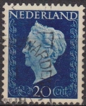 Sellos de Europa - Holanda -  Holanda 1947 Scott 295 Sello Reina Guillermina 20c usado Netherland