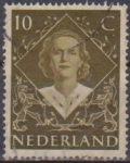 Stamps Netherlands -  Holanda 1948 Scott 304 Sello Reina Juliana usado Netherland