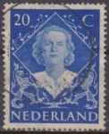 Sellos de Europa - Holanda -  Holanda 1948 Scott 305 Sello Reina Juliana usado Netherland 