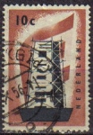 Stamps Netherlands -  Holanda 1956 Scott 368 Sello Edificio Europa usado Netherland