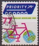 Stamps Netherlands -  Holanda 2009 Sello Prioritario Bicicleta con ruedas del mundo usado 