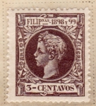 Stamps Philippines -  Alfonso XIII 1898-99