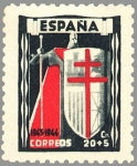 Stamps Spain -  PRO TUBERCULOSOS.CRUZ DE LORENA EN rojo