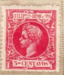 Sellos de Asia - Filipinas -  Alfonso XIII 1898-99