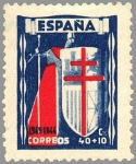 Stamps Europe - Spain -  PRO TUBERCULOSOS.CRUZ DE LORENA EN rojo