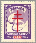 Stamps Spain -  PRO TUBERCULOSOS.CRUZ DE LORENA EN rojo