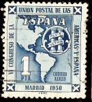 Sellos de Europa - Espaa -  VI Congreso de la Unión Postal de las Américas y España