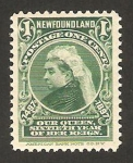 Stamps America - New Foundland -  reina victoria