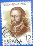Stamps Spain -  ESPANA 1976 (E2374) Hispanidad Costa Rica - Tomas de Acosta 12p