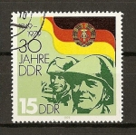 Stamps : Europe : Germany :  DDR 30 Aniversario de la RDA