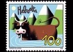 Sellos de Europa - Suiza -  vaca