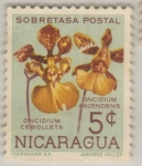 Stamps Nicaragua -  Oncidium cebolleta / ascendens