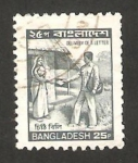 Stamps Bangladesh -  entregando el correo