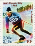 Stamps : Europe : France :  EL SIGLO A TRAVES DE LOS SELLOS"jean claude killy(1968)