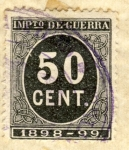 Stamps : Europe : Spain :  Impuesto de Guerra 1898-99