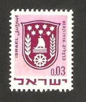 Sellos de Asia - Israel -  escudo de la ciudad de herzliya