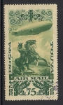 Stamps : Europe : Mongolia :  Jinete y Zeppelin.