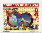 Stamps Bolivia -  America UPAEP - Campaña contra el sida