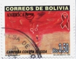 Stamps Bolivia -  America UPAEP - Campaña contra el sida