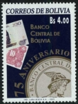 Stamps Bolivia -  75 Aniversario del Banco Central de Bolivia