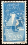 Stamps Spain -  I centenario del Telegrafo
