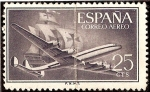 Stamps Spain -  Supe-constellation y nao Santa Maria
