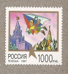 Stamps Russia -  Ala delta sobrevolando Kremlin
